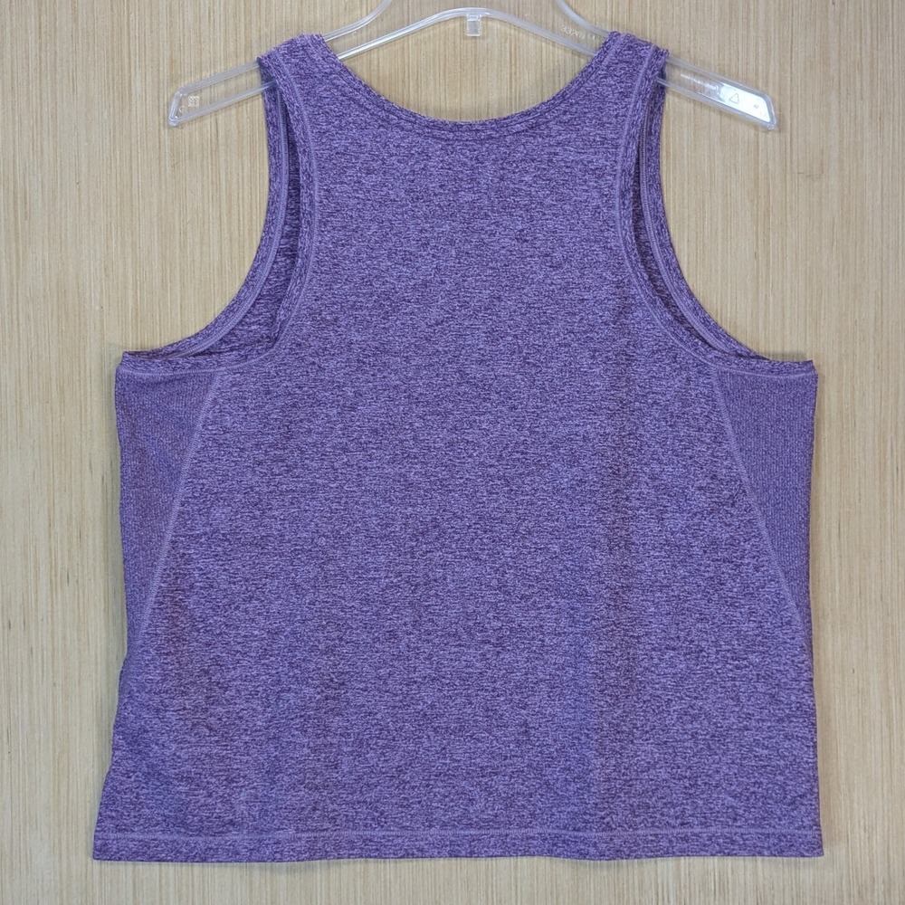 Athleta Uptempo II Tank Purple Heather Scoop Neck Yoga Top Large Activewear Gym - Picture 4 of 8